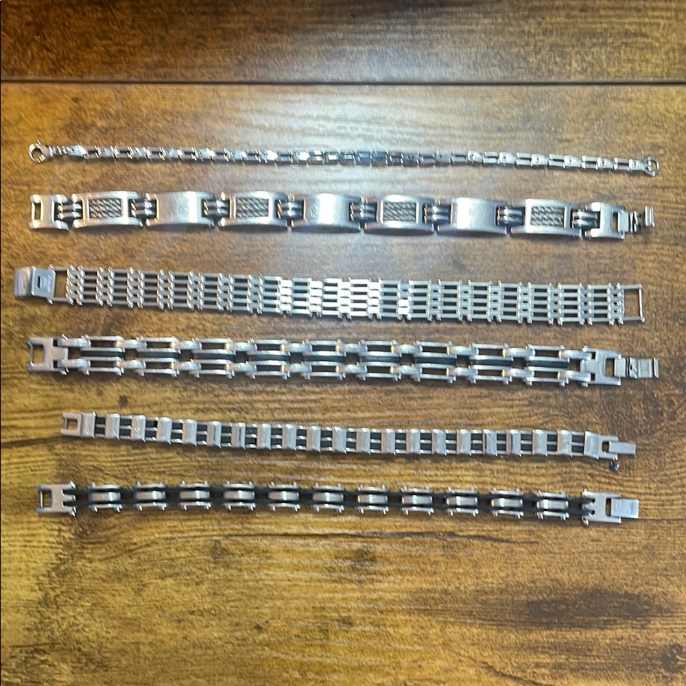 Men's Silver Bracelet Set